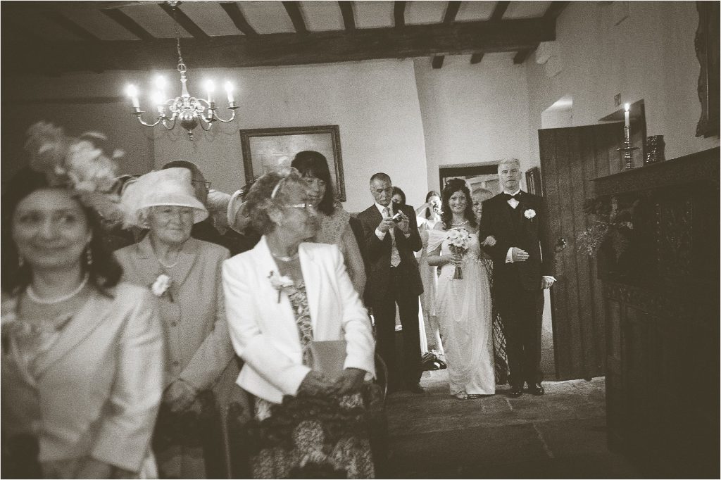 wedding processional inside washington old hall